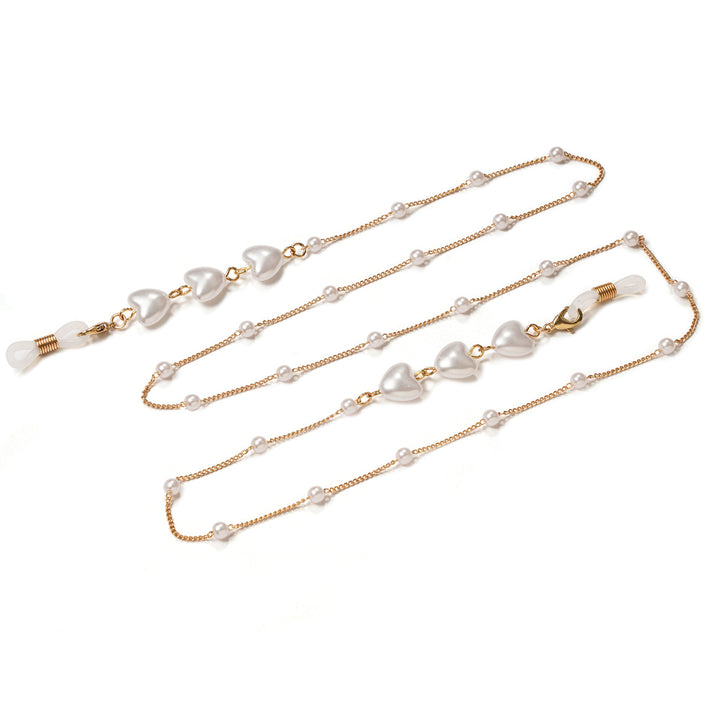 Heart-Embellished Eyewear Chain Bowlift