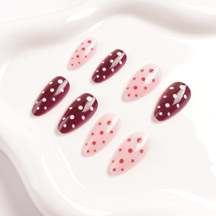 Polka Dot Nail Art Design Bowlift