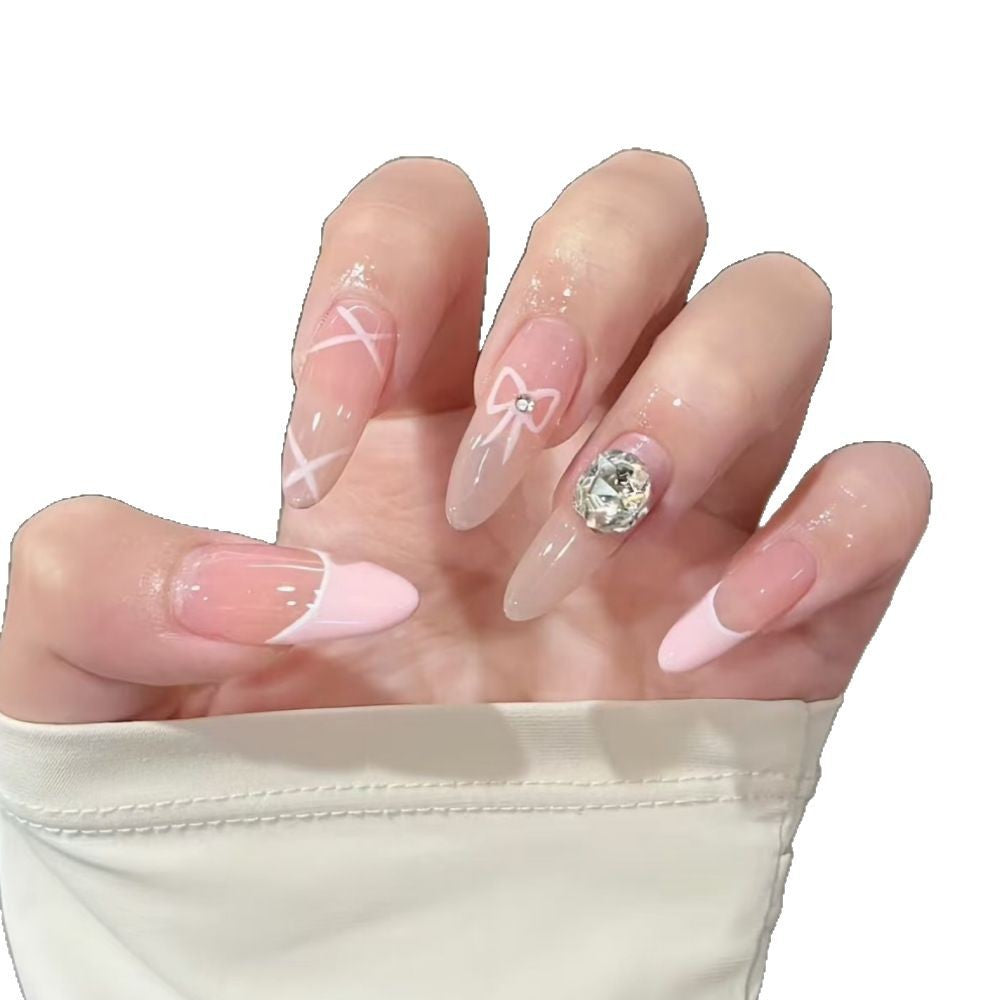 Stylish Bow-Embellished Press-On Nails Bowlift