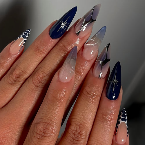 Elegant Stiletto Press-On Nail Set Bowlift