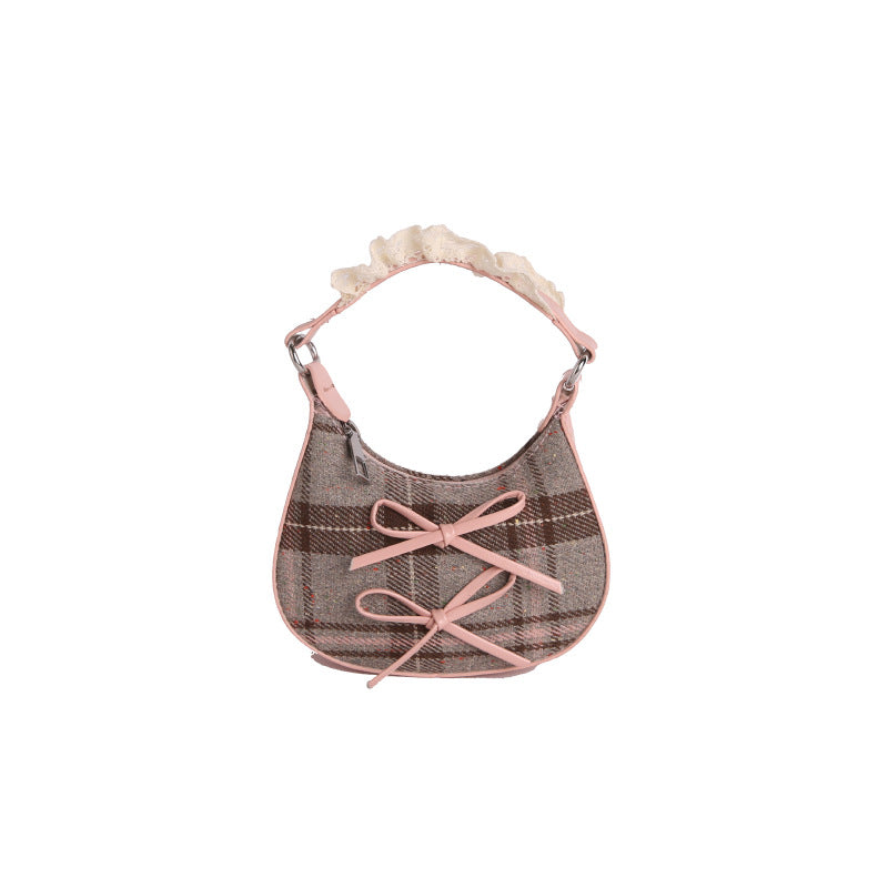 WoStylish Plaid Patterned Handbag Bowlift