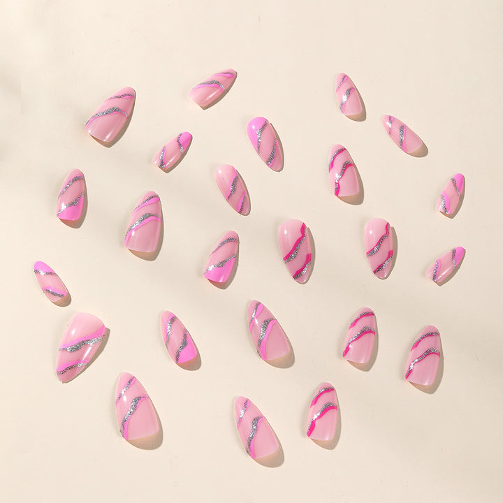 Stylish Glittery Stiletto Nail Art Bowlift