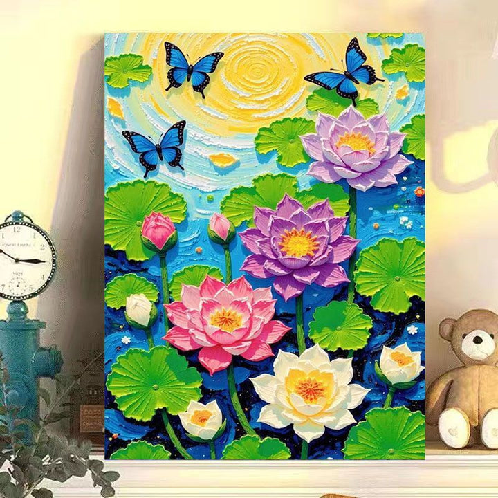 Elegant Floral Lotus Canvas Art Bowlift