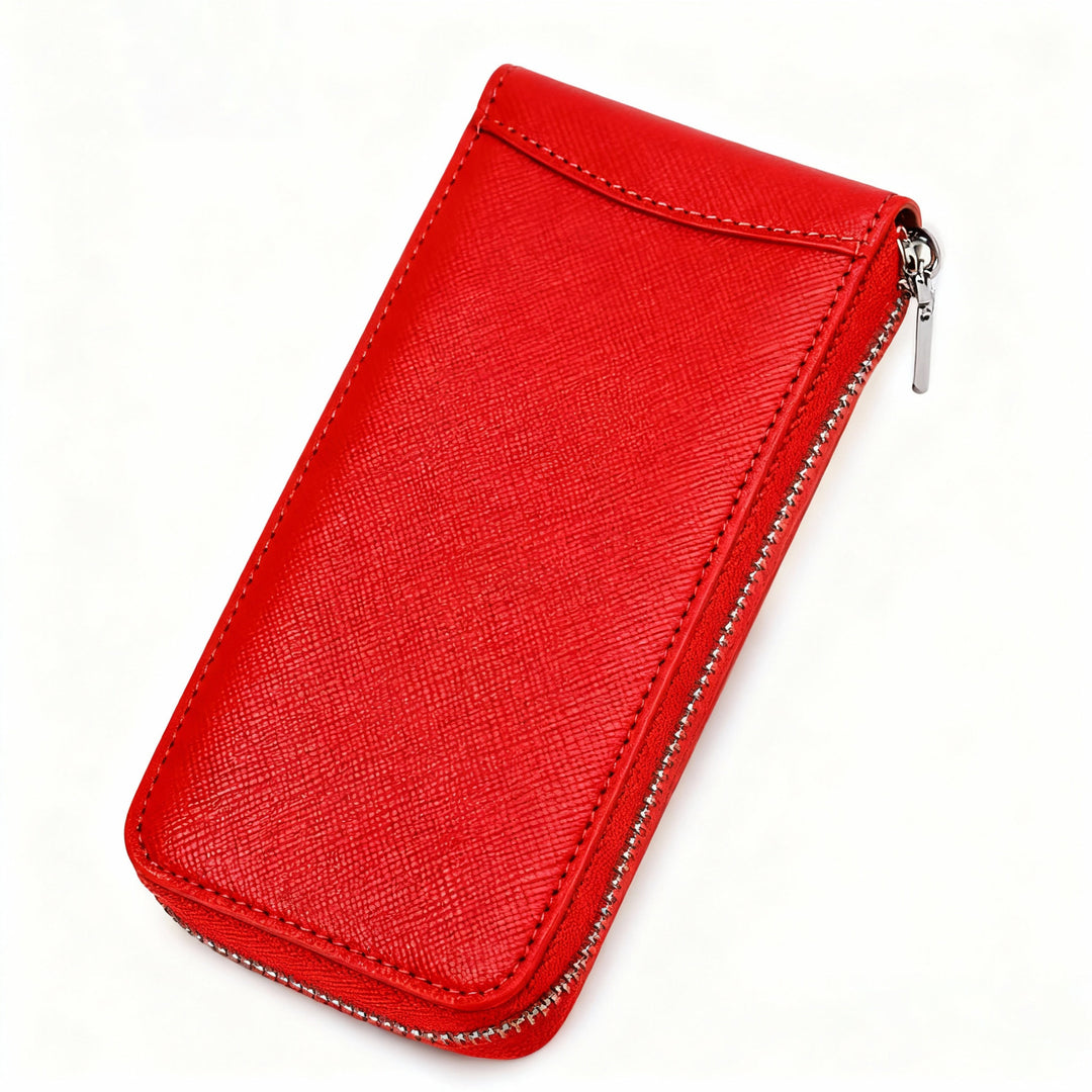 Zippered Leather Phone Pouch Bowlift