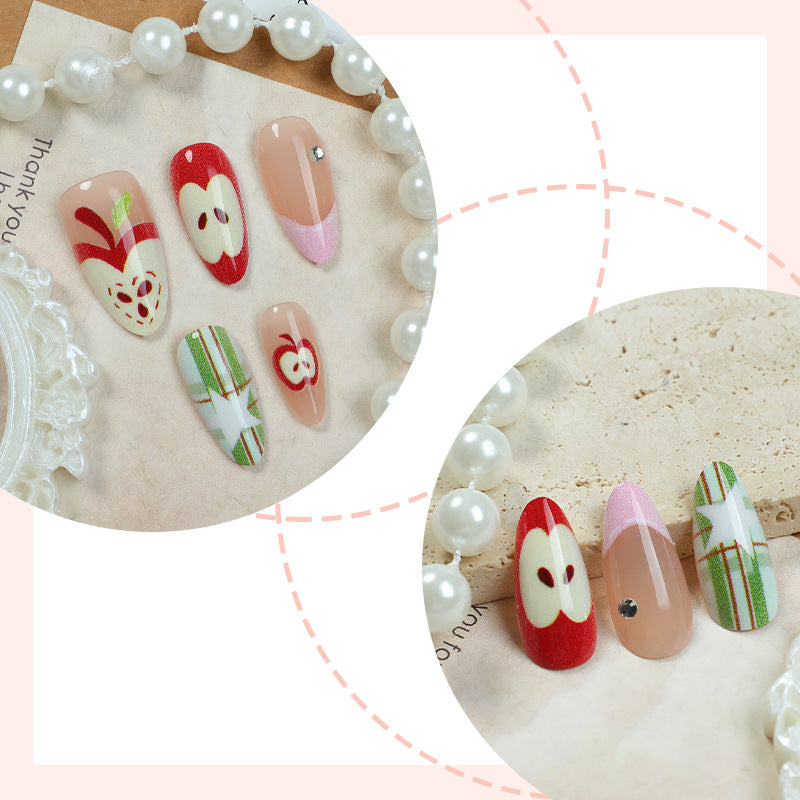Whimsical Themed Press-On Nail Art Set Bowlift