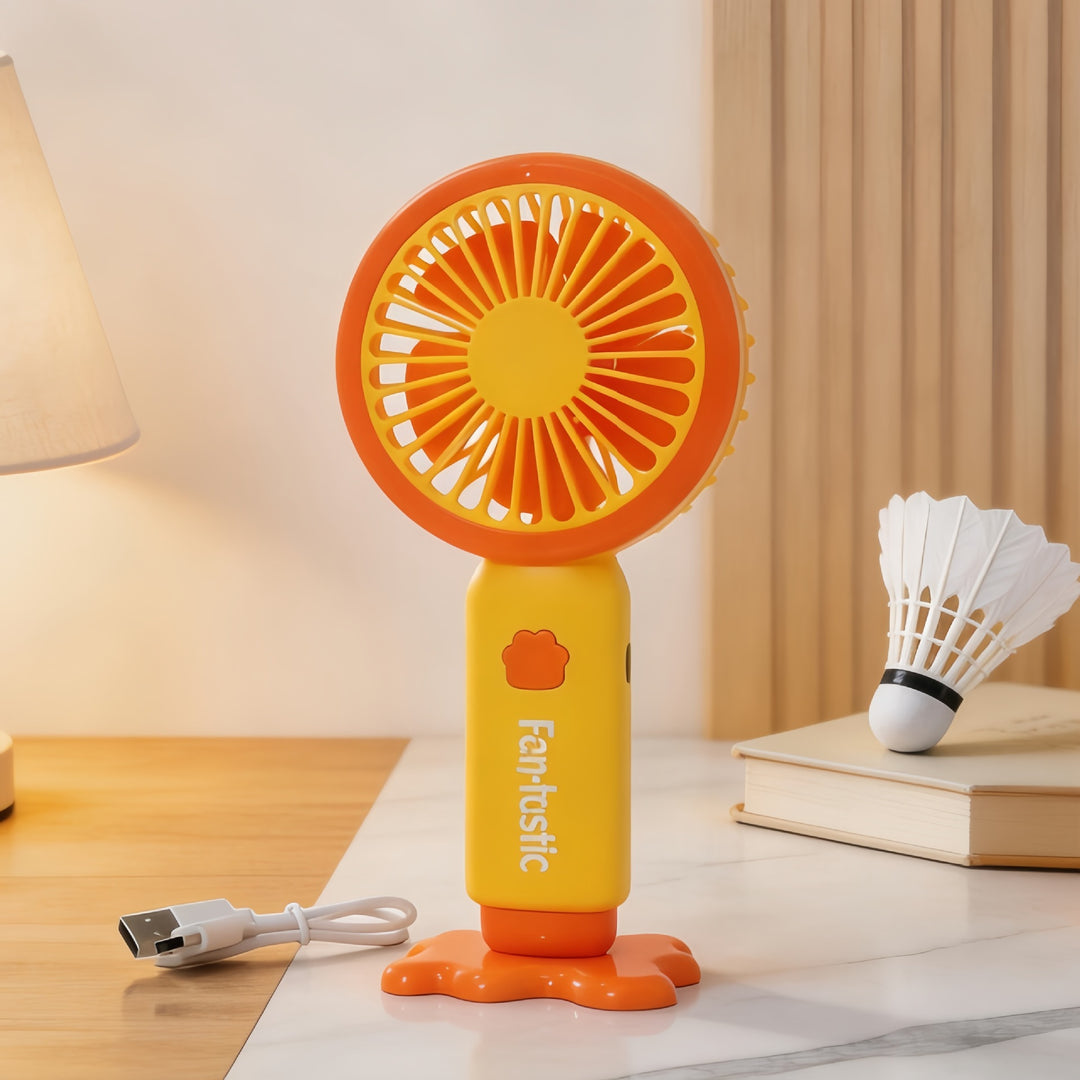 Women's Portable Mini Fan with Spray Function and USB Charging Option Bowlift