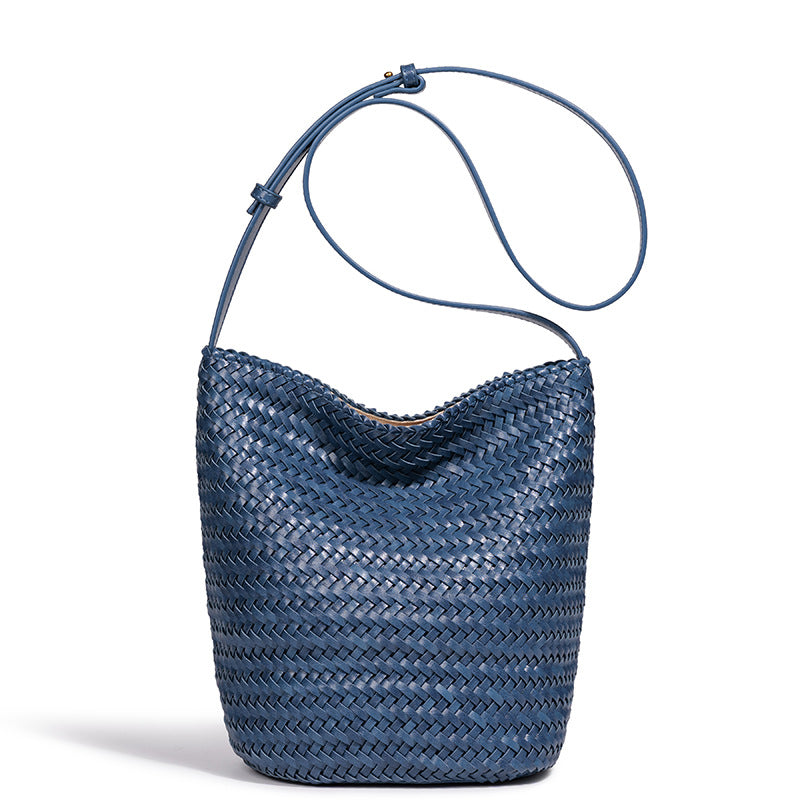 Textured Woven Crossbody Bag Bowlift