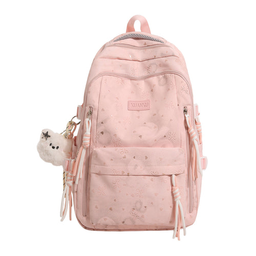 Floral Embossed Backpack