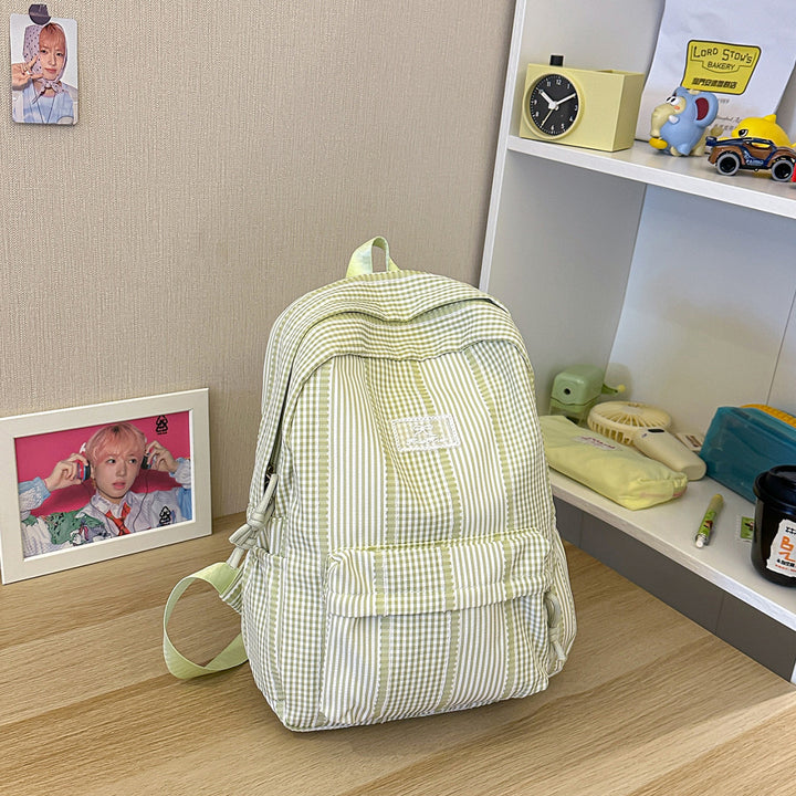 Casual Striped Backpack