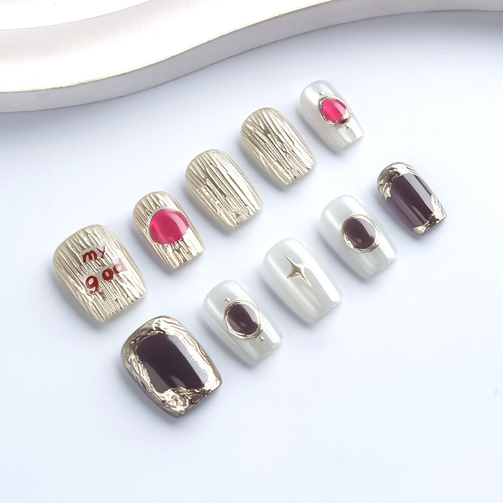 Decorative Luxury Press-On Nail Art Bowlift