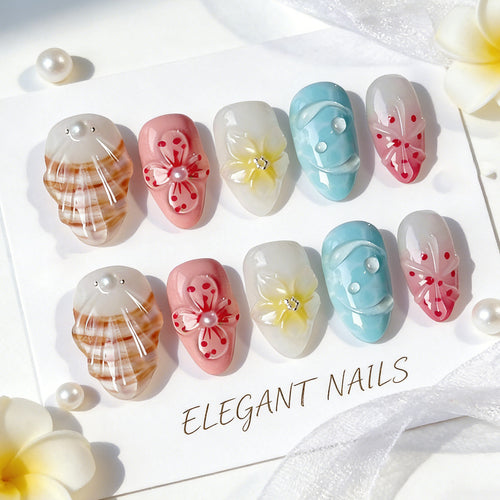 Art nail set in elaborate design Bowlift