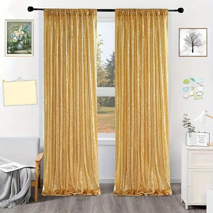 Luxurious Shimmering Window Drapes