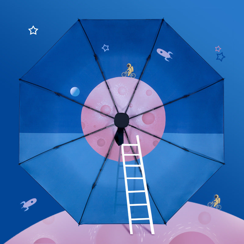 Unisex Automatic Travel Umbrella with Creative Design Bowlift