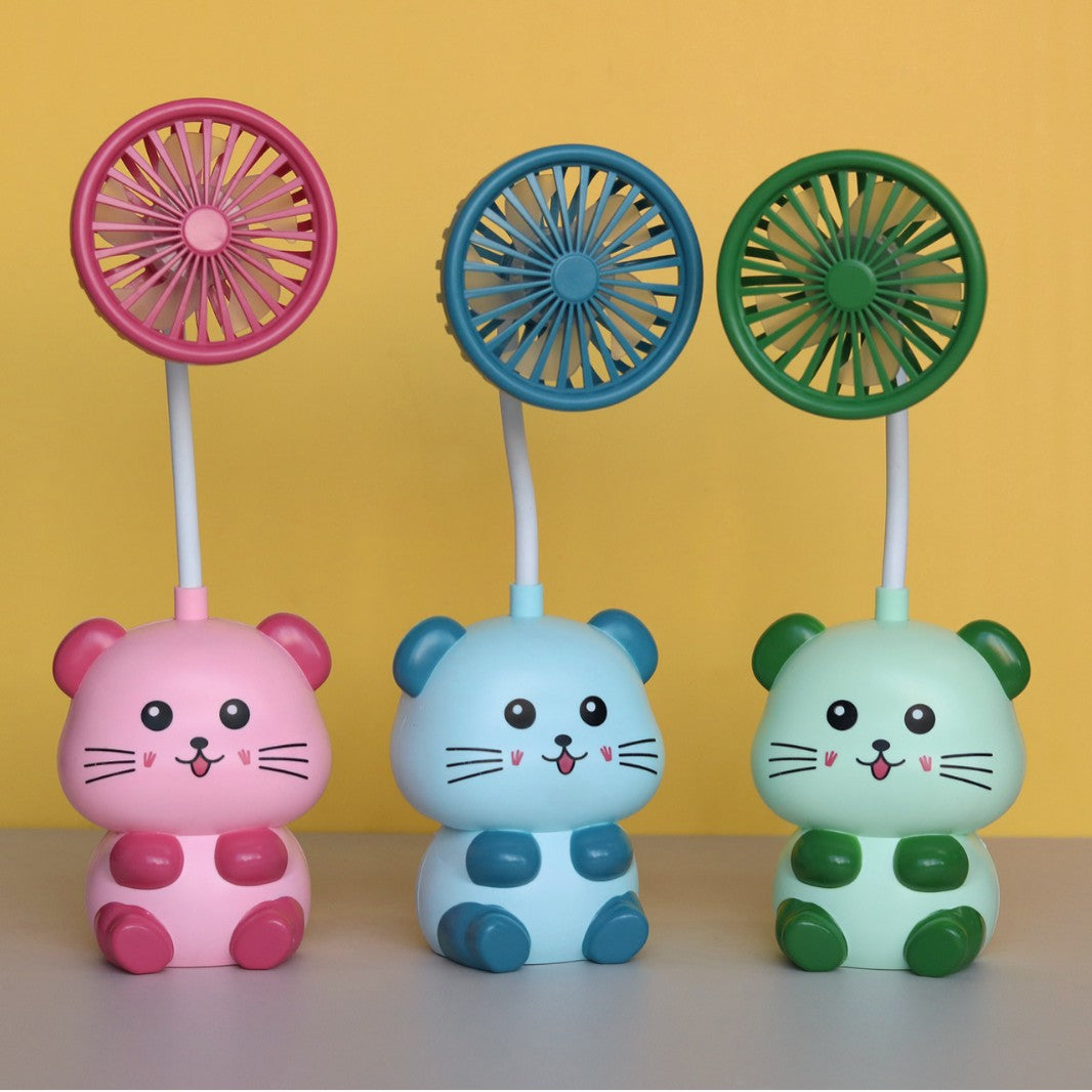 Unisex Cute Mini Hand Fan with Flexible Head Bowlift
