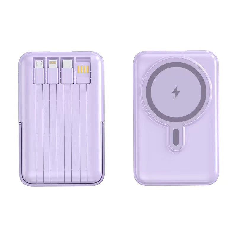 Powerbank with Integrated Wireless Charger and Multifunctional Ports Bowlift