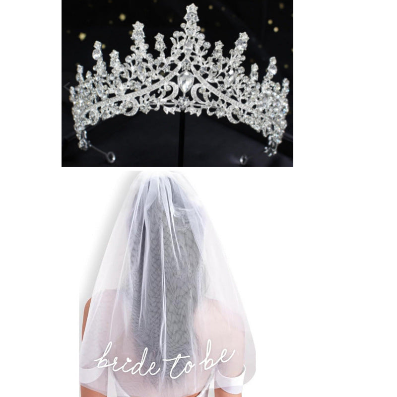Women's Wedding Tiara and Veil Set Bowlift