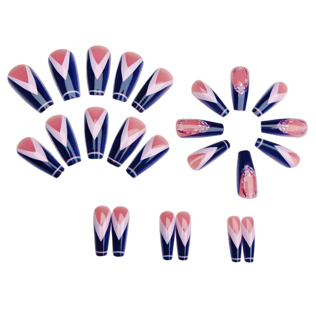 Elegant Artificial Nails with Floral Accents Bowlift