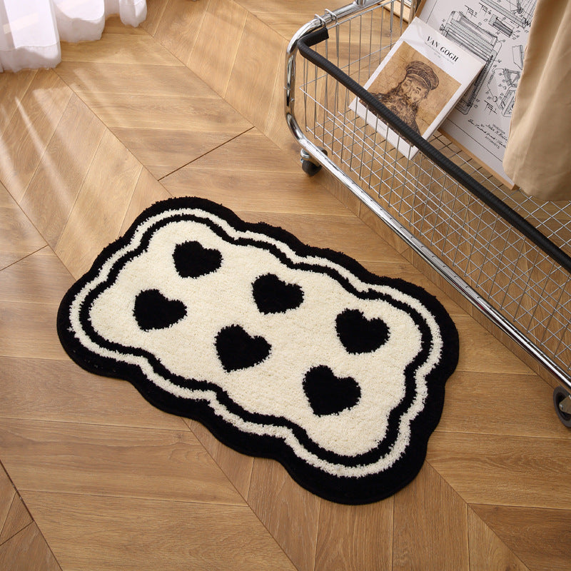 Heart-Shaped Decorative Bath Mat Bowlift