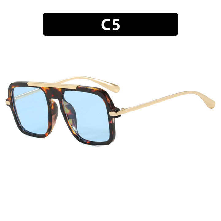 Women's square sunglasses with luxurious metal frame and sturdy lenses Bowlift