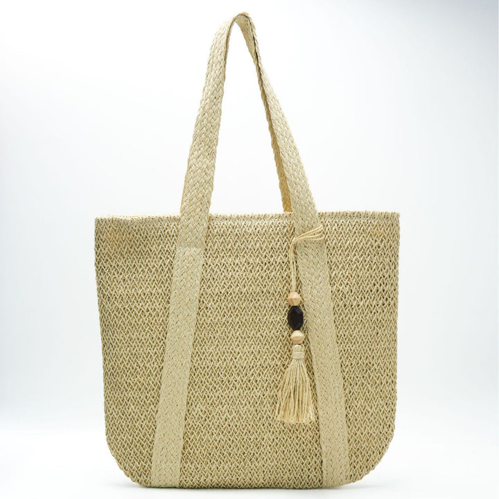 Generous shoulder bag made of natural material Bowlift