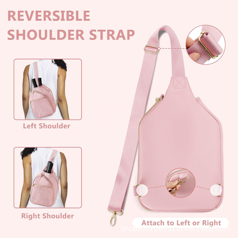 Sporty shoulder bag for tennis rackets with practical compartments Bowlift