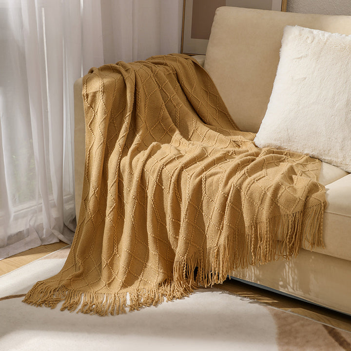 Ladies stylish throw blanket with textured design Bowlift