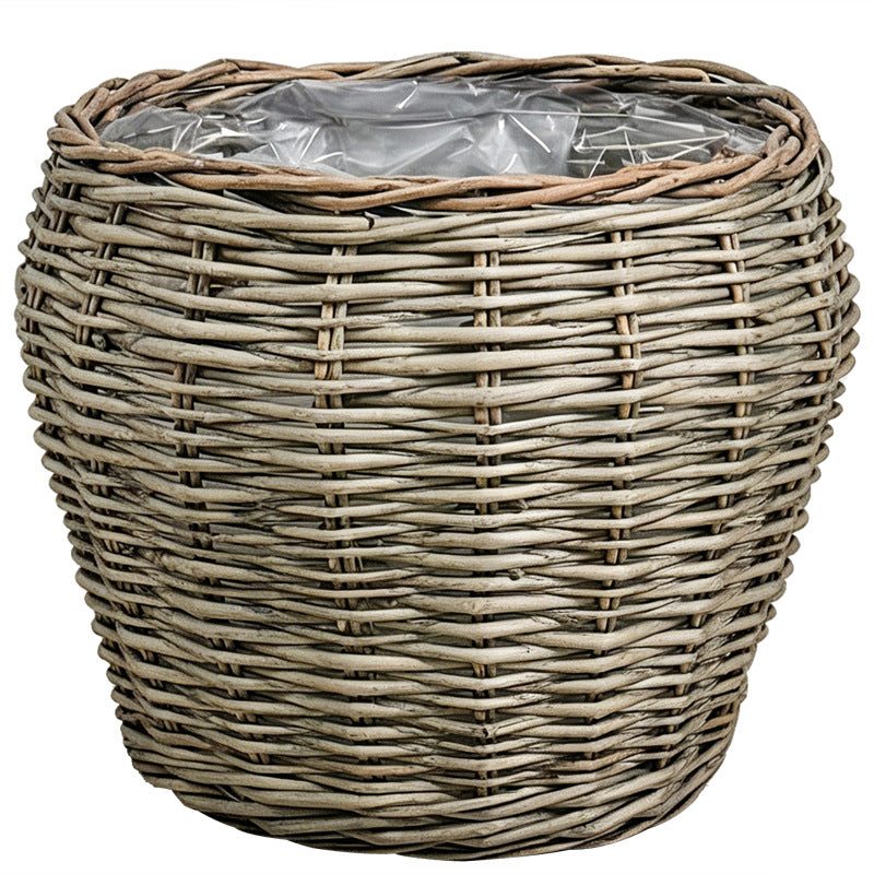 Decorative plant basket with plastic inner bag Bowlift