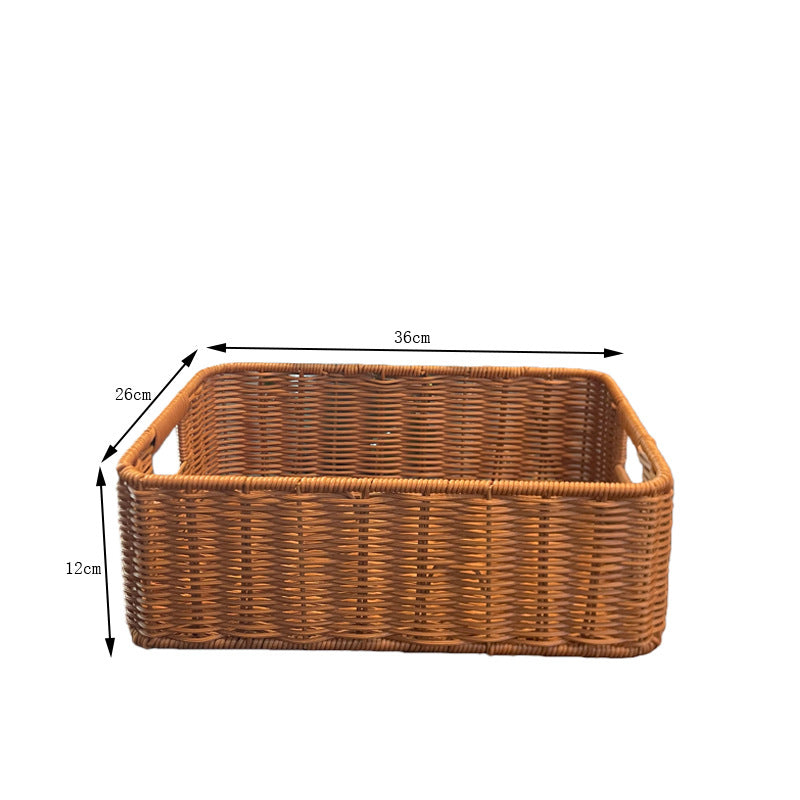 Handcrafted Rectangular Woven Storage Basket Bowlift