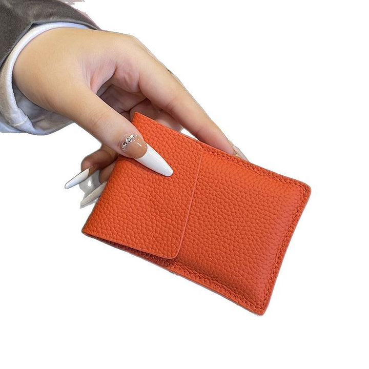 Premium Textured Leather Card Holder Bowlift