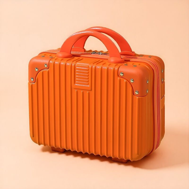 Hard-shell carry-on suitcase with secure lock and innovative design Bowlift