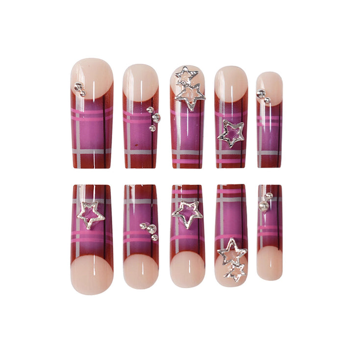 Artistic Star-Embellished Nail Art Bowlift