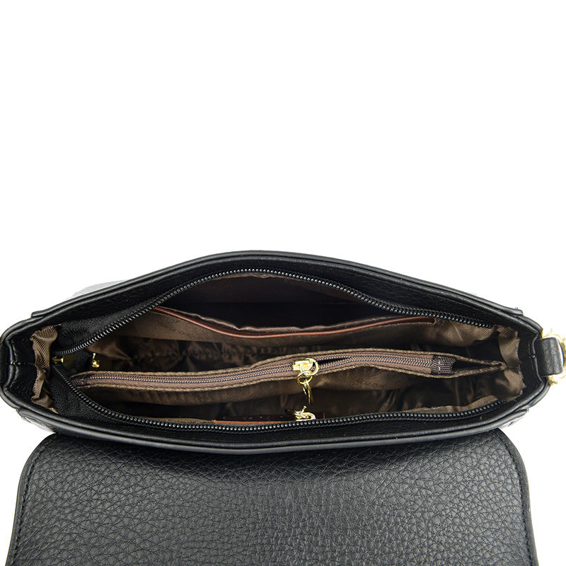 Elegant Faux Leather Crossbody Bag Bowlift