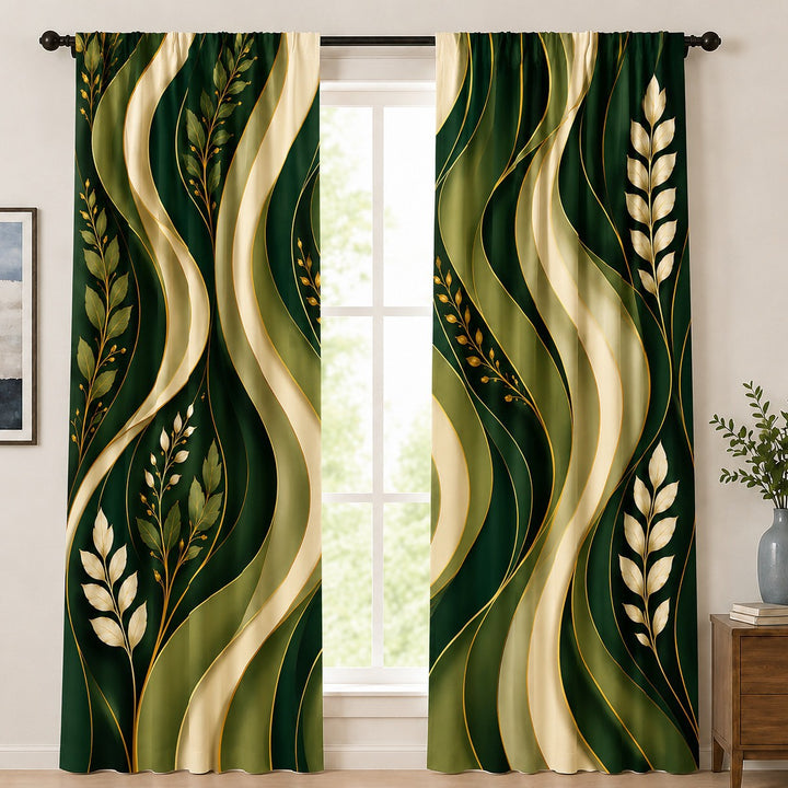 Abstract Patterned Window Curtains