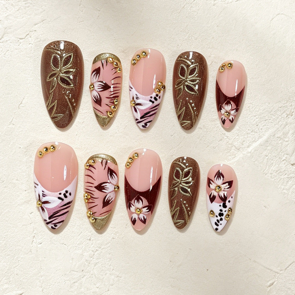 Artistic Long Stiletto Nail Design Bowlift
