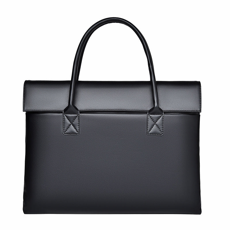 Elegant Structured Leather Office Tote Bag Bowlift