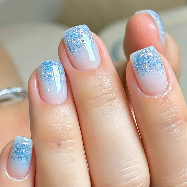 Glitter Ombre Nail Art Bowlift