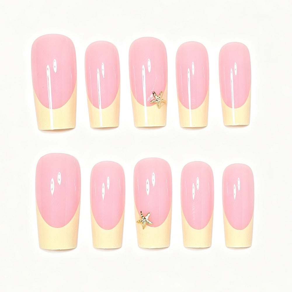 Elegant Stiletto French Tip Nail Art Bowlift