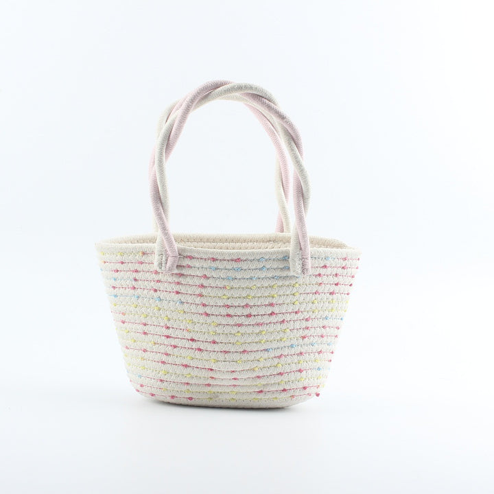 Fashionable straw bag with colorful accents Bowlift