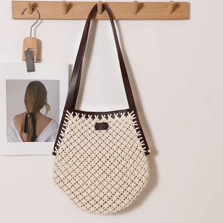 Hand-knotted tote bag with sturdy leather handles Bowlift