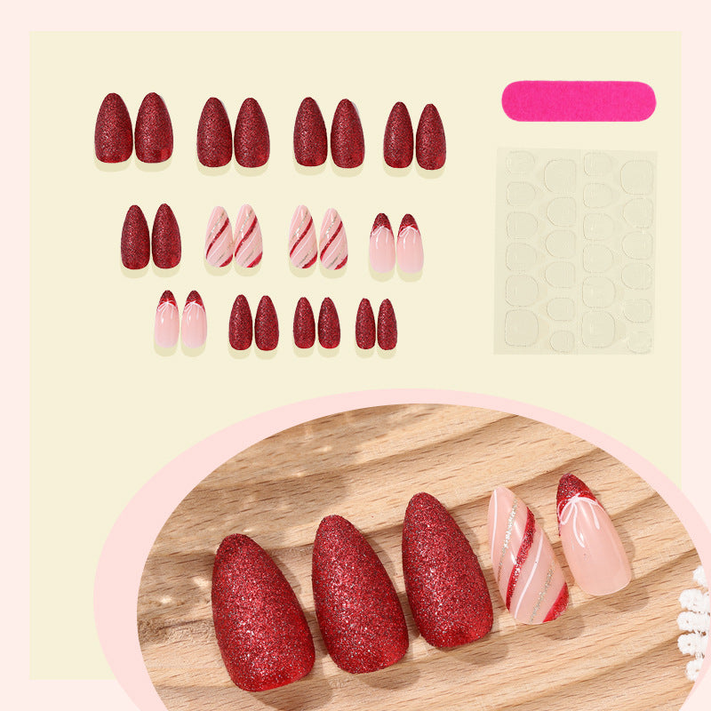 Nail set with glittering and elegant design variations Bowlift