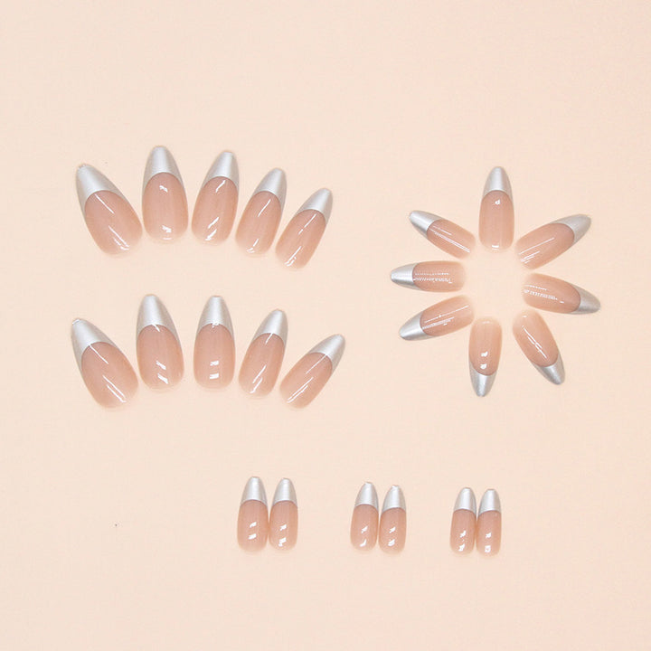Metallic Tip Press-On Nail Extensions Bowlift