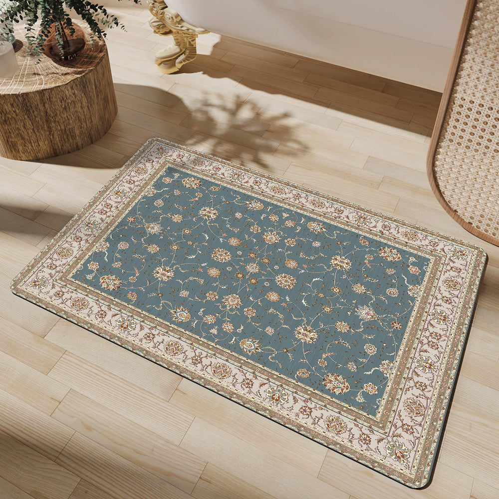Elegant Vintage Floral Bath Mat Bowlift 1788245864
