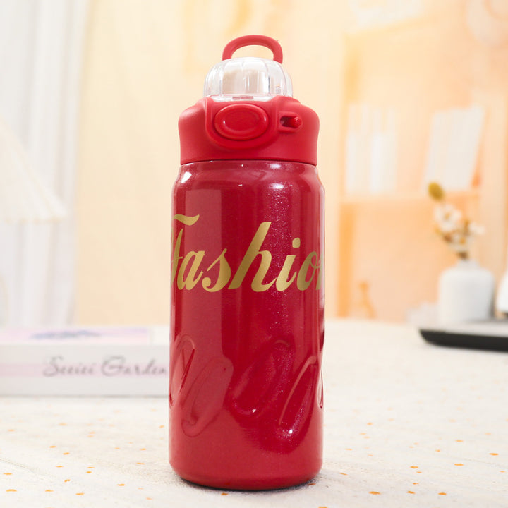 Women's Insulated Water Bottle with Practical Carrying Strap Bowlift