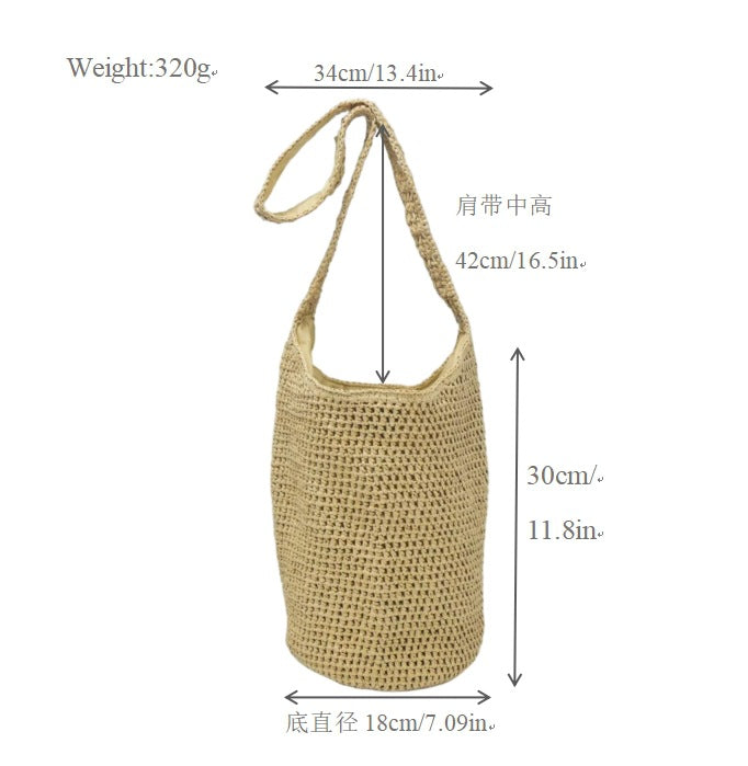 Hand-knotted shoulder bag with modern design Bowlift