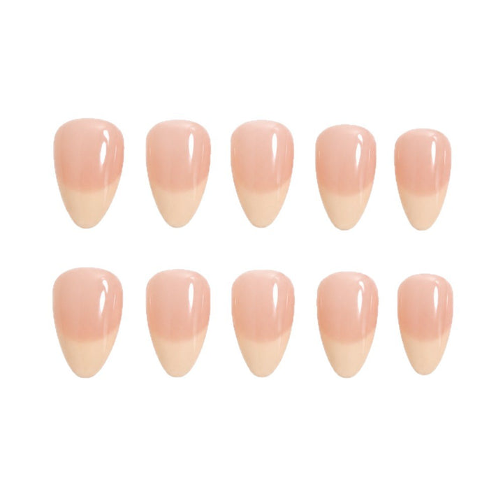 Artificial nails with elegant nude ombre design Bowlift