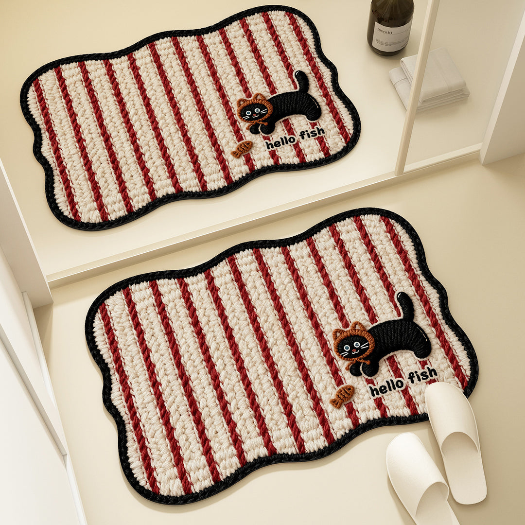 Playful Dog-Shaped Bath Mat