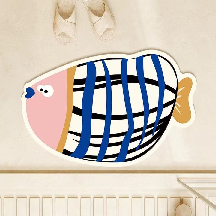 Playful Fish-Shaped Area Rug