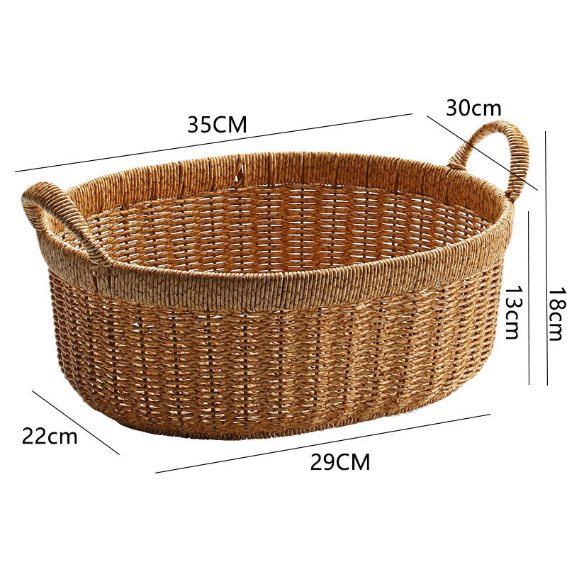 Handcrafted Wicker Storage Basket Bowlift