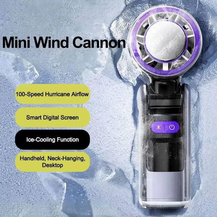 Unisex one size rechargeable portable bladeless-style mini fan with foldable head LED status indicator and high-capacity battery Bowlift