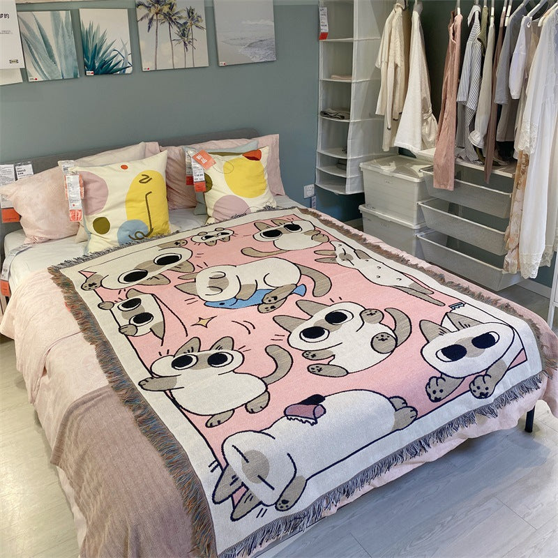 Playful Animal-Themed Throw Blanket